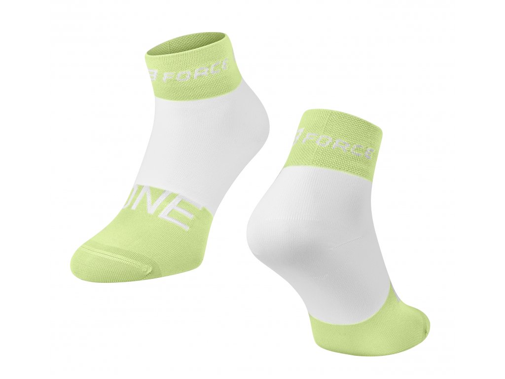 Ponožky Force ONE, zeleno-bílé | Cyklo obchod | Force Shop Praha
