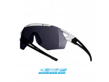 Brýle Force ARCADE, bílo-černé,černá zrc. skla