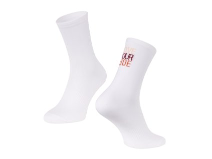 Ponožky Force LOVE YOUR RIDE, bílé S-M/36-41 (Velikost S-M)