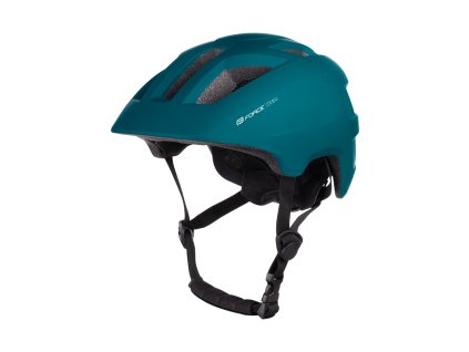 Přilba Force ZEBU s blikačkou, petrolejová (Velikost XS-S)