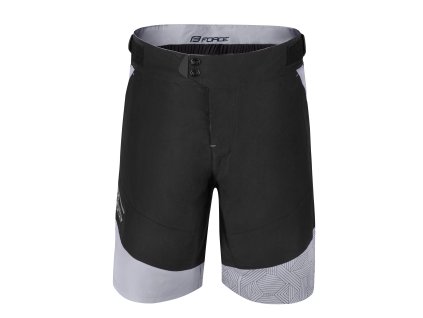Kraťasy Force STORM MTB odnímatelná vložka, črn-šedé (Velikost M)