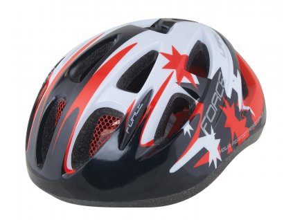 Přilba Force LARK dětská, černo-červeno-bílá (Velikost S)