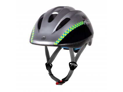 Přilba Force FUN POLICE dětská, černo-stříbrná (Velikost M)