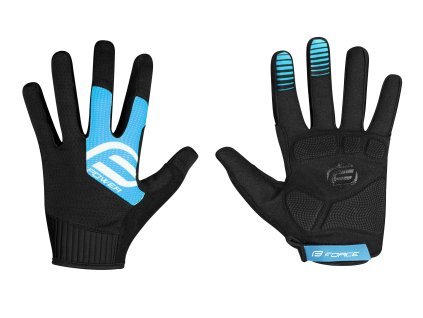 Rukavice Force MTB POWER, černo-modré (Velikost M)