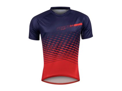 Dres Force MTB ANGLE kr. rukáv, modro-červený (Velikost L)