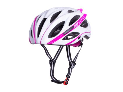 Přilba Force BULL, bílo-růžová (Velikost L-XL)