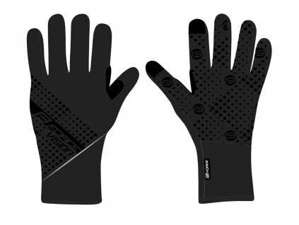 Rukavice Force VISION softshell, jaro-podzim, černé (Velikost L)