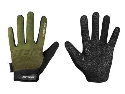 Rukavice Force MTB SWIPE letní, army (Velikost S)