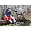 Kraťasy Force BLADE MTB odnímatelná vložka, červené (Velikost L)