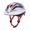 Dětská cyklistická helma Force FUN STRIPES, bílo-šedo-červ