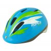 Dětská cyklistická helma Force FUN STRIPES, modro-zel-bílá