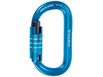 Oválná karabina s trilock pojistkou CAMP Oval XL 3Lock
