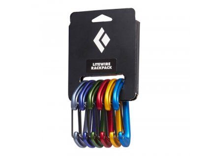 Sada drátových karabin Black Diamond LiteWire Rackpack 6pcs