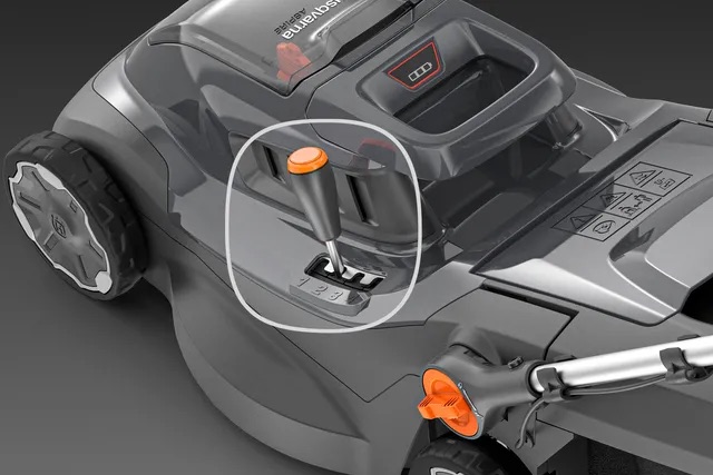 Centrální nastavení výšky sečení