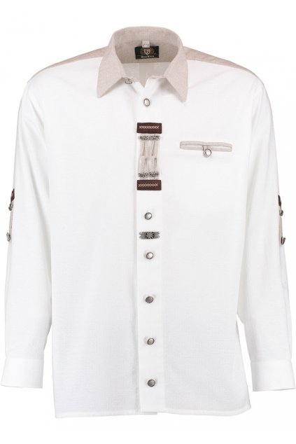 ORBIS - bílá pánská košile Comfort Fit, zkrac. rukáv (1011)