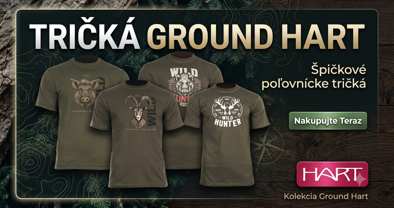 Poľovnícke tričká Hart Ground na leto