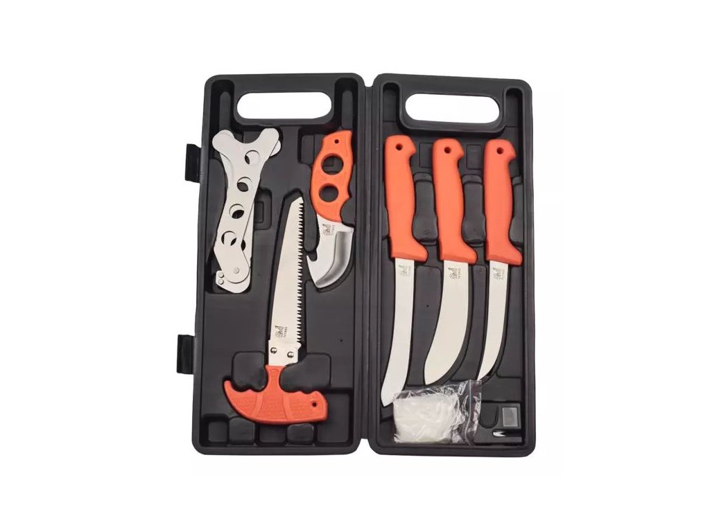 Sada nožov na spracovanie a vyvrhovanie zveriny TETRAO Carbonea 01 výsledok