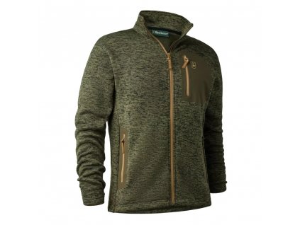 Pletená bunda DEERHUNTER Sarek Knitted Jacket Olive Night Melange