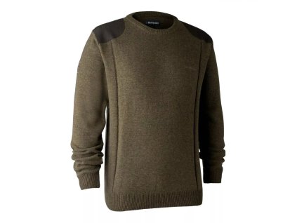 Pletený poľovnícky sveter-pulover DEERHUNTER Sheffield Knit with O-neck