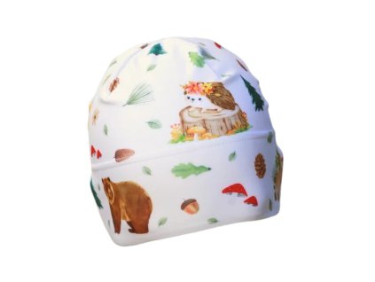 Detská čiapka - Jeseň so zvieratkami