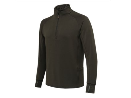 6352 stretch tech half zip fleece mikina green moss