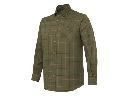 Poľovnícka košeľa BERETTA Jargo Stretch Green Pumpkin Check 01