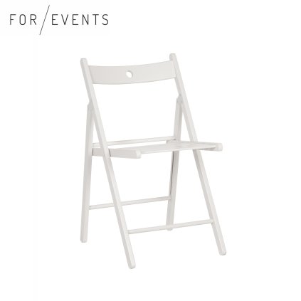 Židle G skládací - bílá