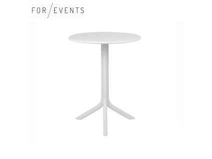 Kavárenský stolek bílý plastový