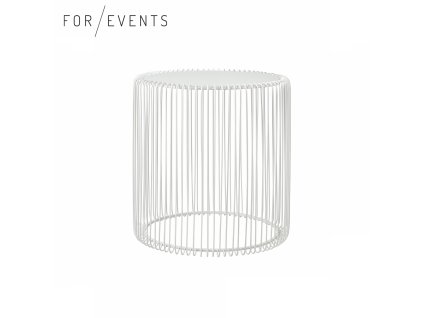 Lounge stolek vysoký Wire bílý sada 2.ks