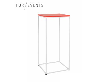 Koktejlový stolek bílá / červená