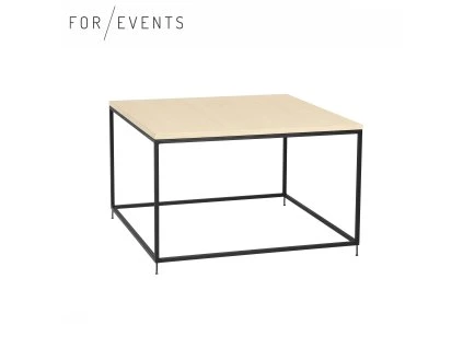 Konferenční stolek 80x80 cm černá / dřevo