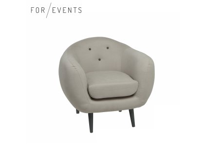 Křeslo Diva světle šedá