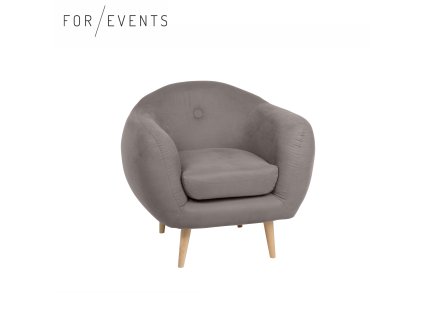 Křeslo Diva tmavě šedá