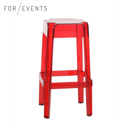 Barová židle Kubik red