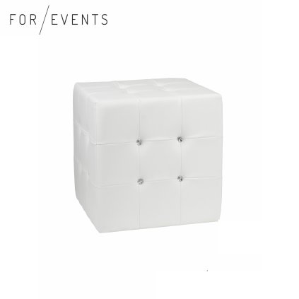 Sedák kostka CHESTERFIELD 45x45 bílá