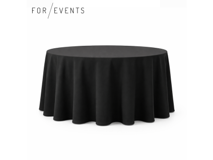 Ubrus černý kulatý 320 cm