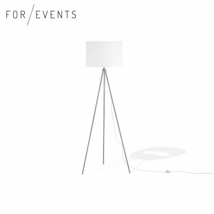 Lampa stojací Vista chrom-bílá