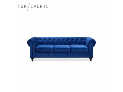 Sofa Chesterfield modrá