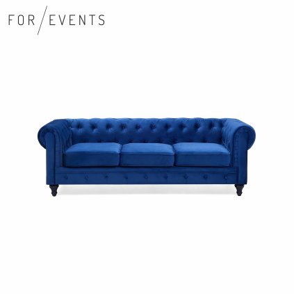 sofa CHESTERFIELD modrá