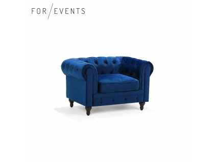Křeslo Chesterfield modré