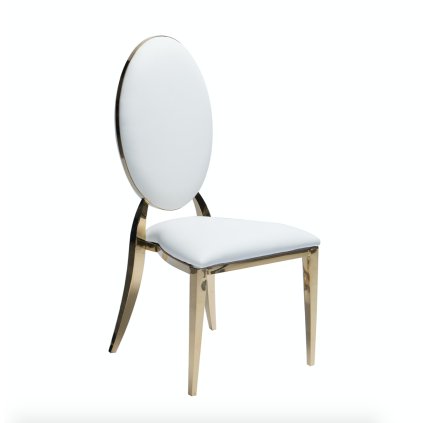 Židle Dubaj bílo-zlatá