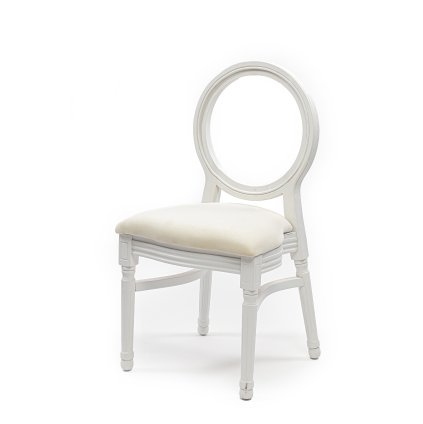 židle Louis bílá s dírou