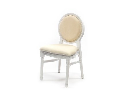 Židle Louis bílá bez díry