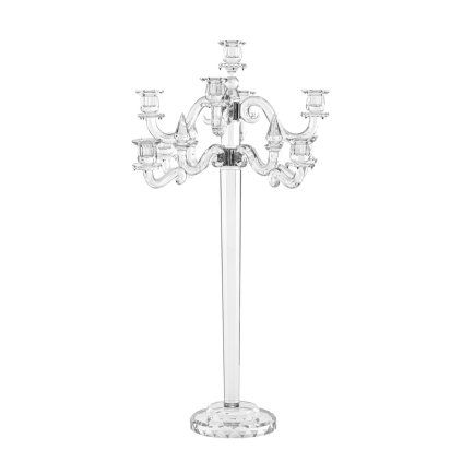Osmiramenný svícen skleněný (9 svíček)