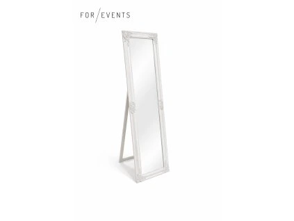 Samostojné zrcadlo s ornamenty bílé