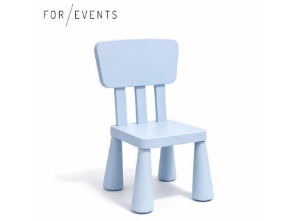Dětská židle plastová světle modrá