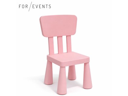 Dětská židle plastová růžová