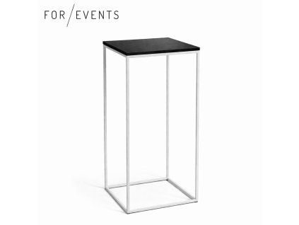 Koktejlový stolek bílá / mramor černý