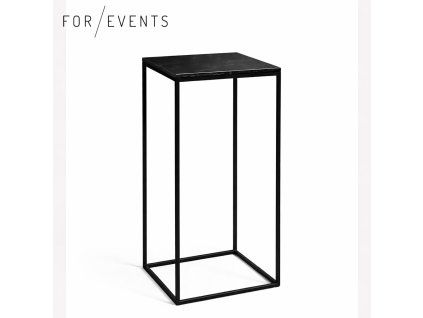 Koktejlový stolek černá / mramor černý