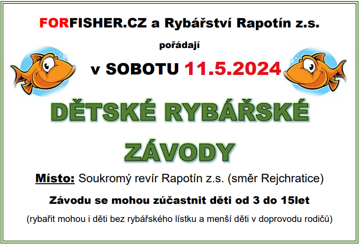 Jarní dětské rybářské závody 11.5.2024